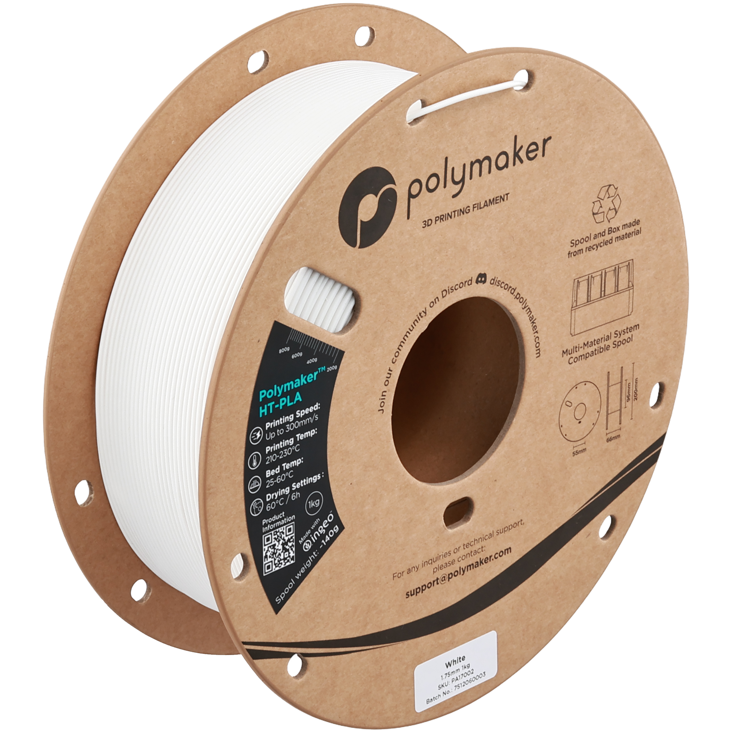 Polymaker™ HT-PLA - White