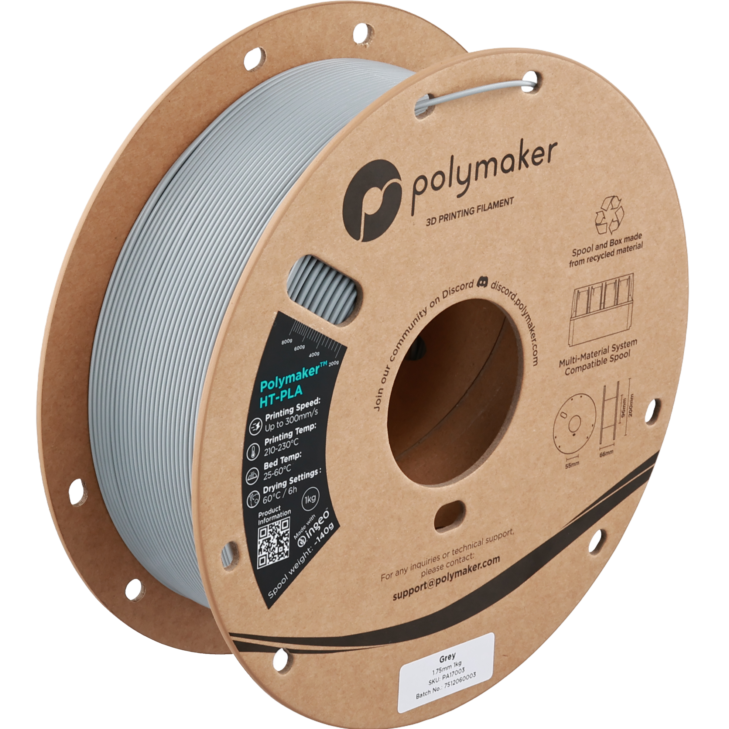 Polymaker™ HT-PLA - Grey