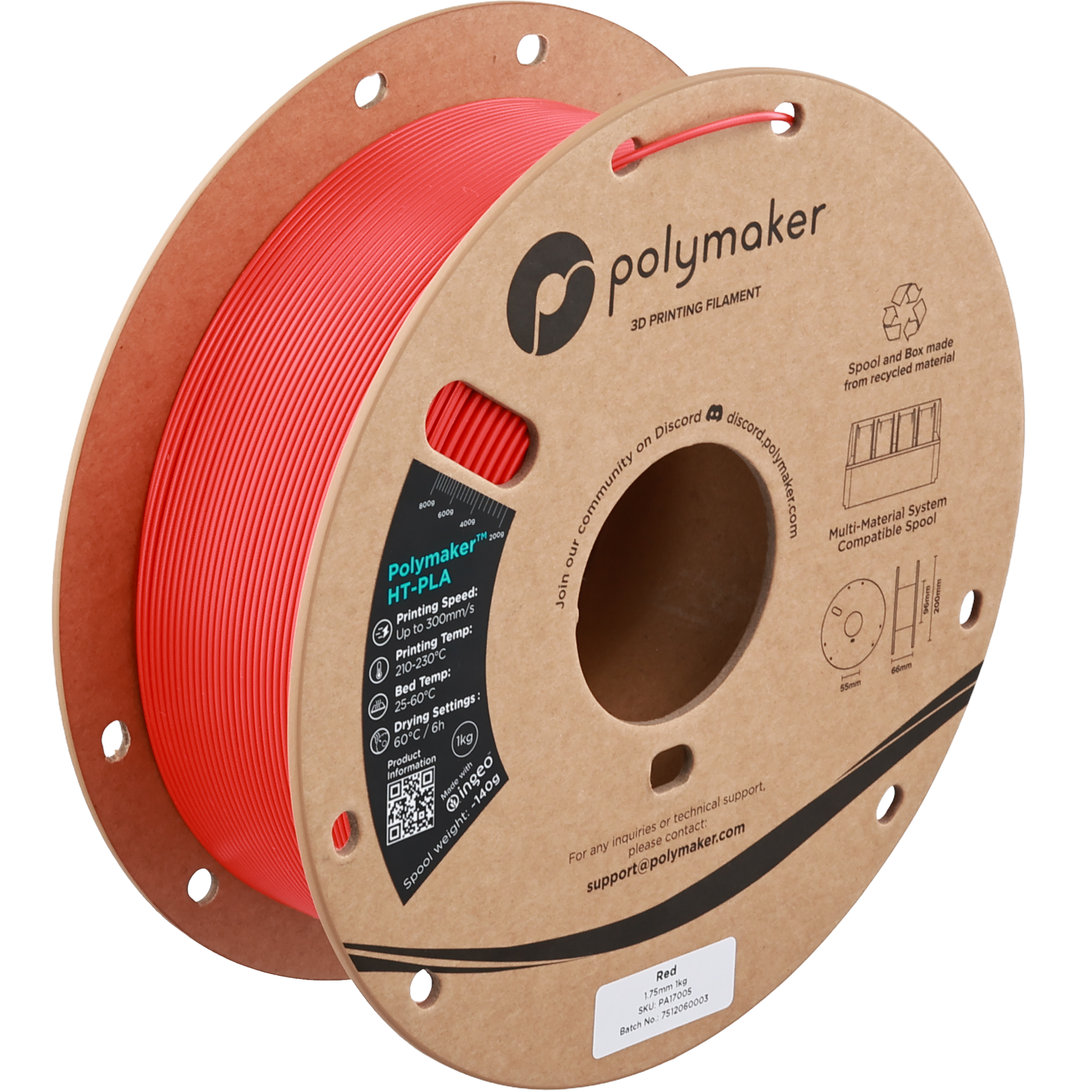 Polymaker™ HT-PLA - Red