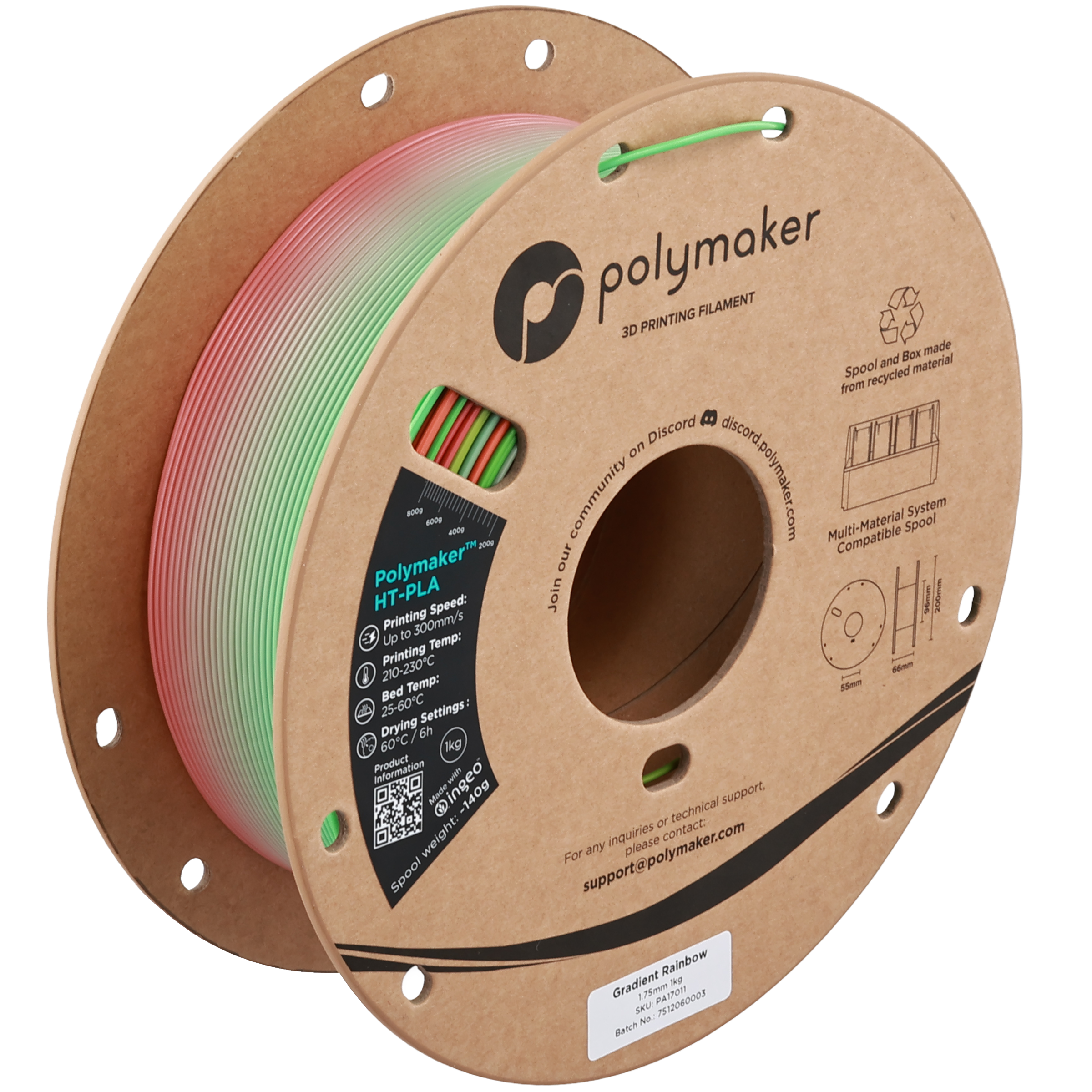 Polymaker™ HT-PLA - Gradient Rainbow