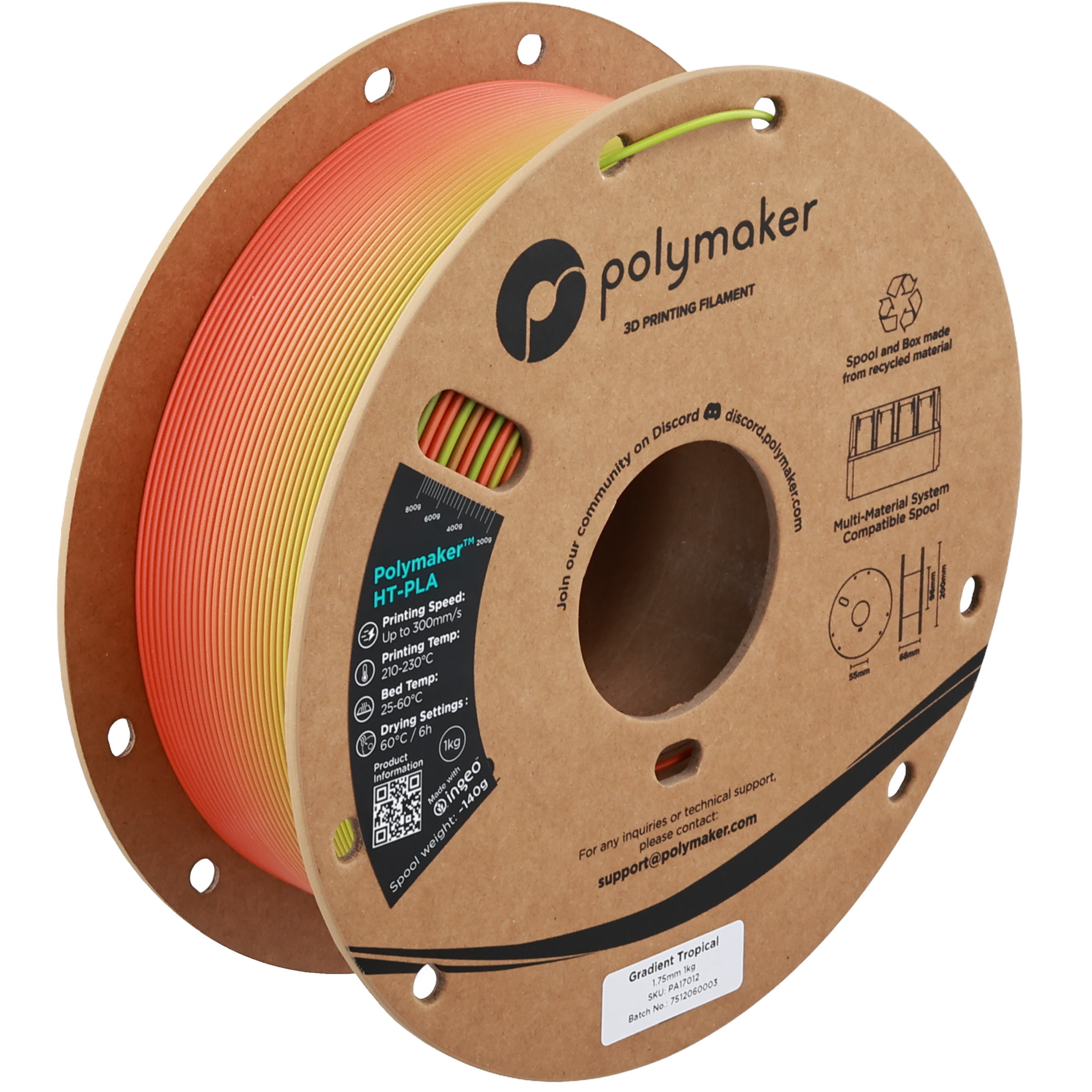 Polymaker™ HT-PLA - Gradient Tropical