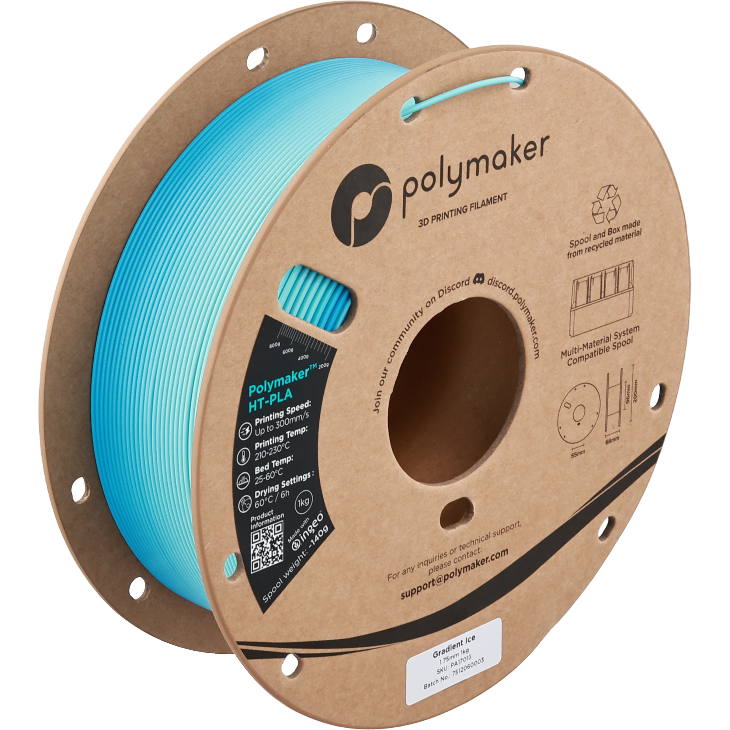 Polymaker™ HT-PLA - Gradient Ice