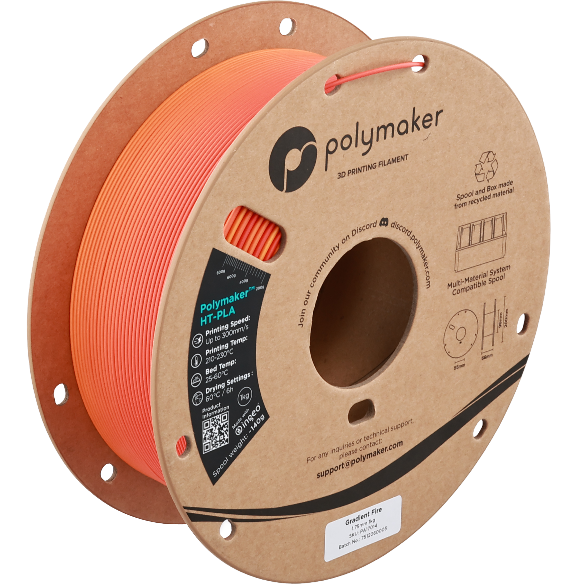 Polymaker™ HT-PLA - Gradient Fire