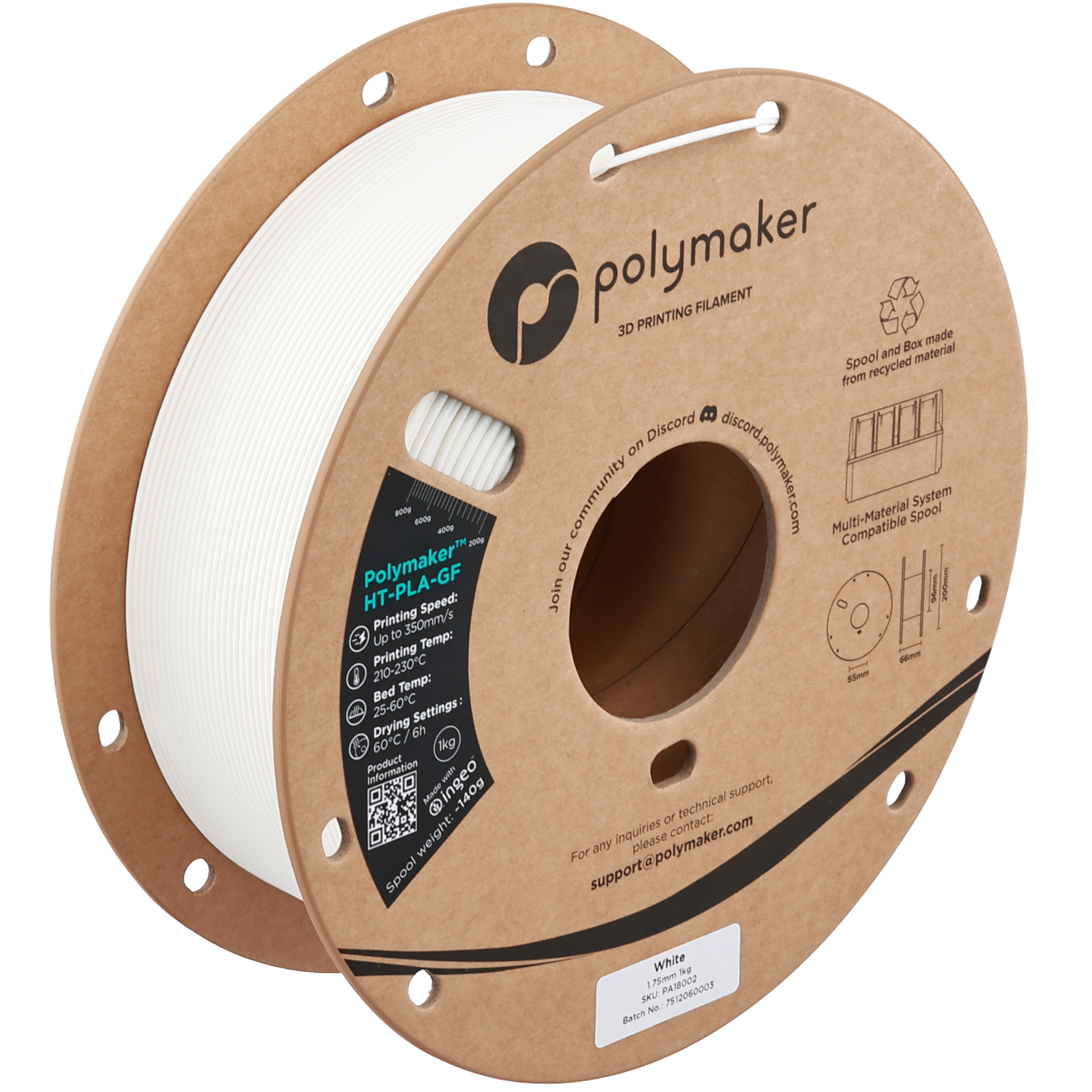 Polymaker™ HT-PLA-GF - White