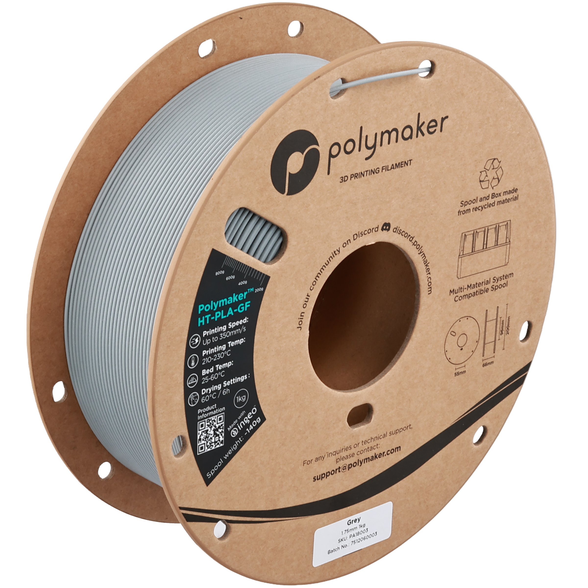 Polymaker™ HT-PLA-GF - Grey
