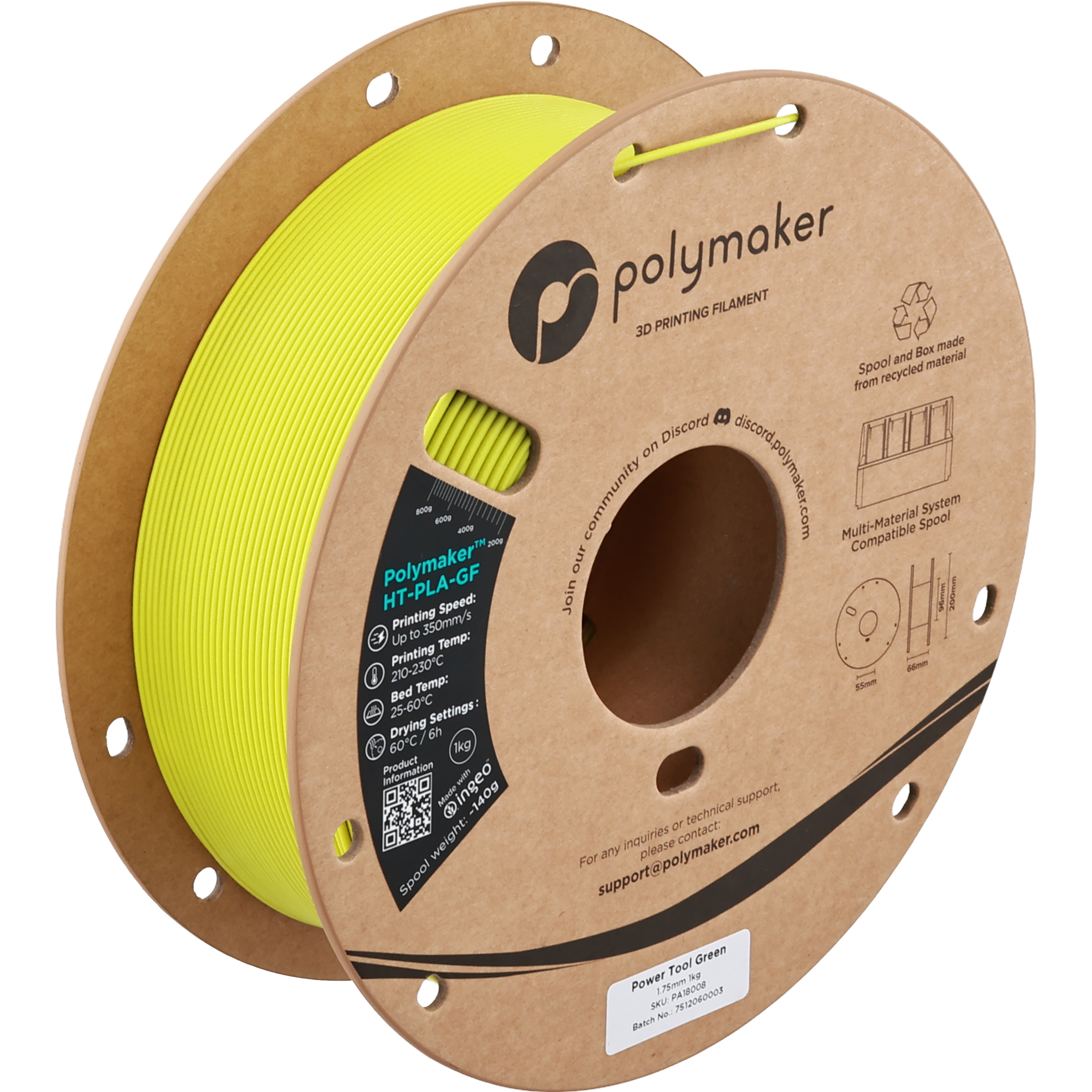 Polymaker™ HT-PLA-GF - Power Tool Green