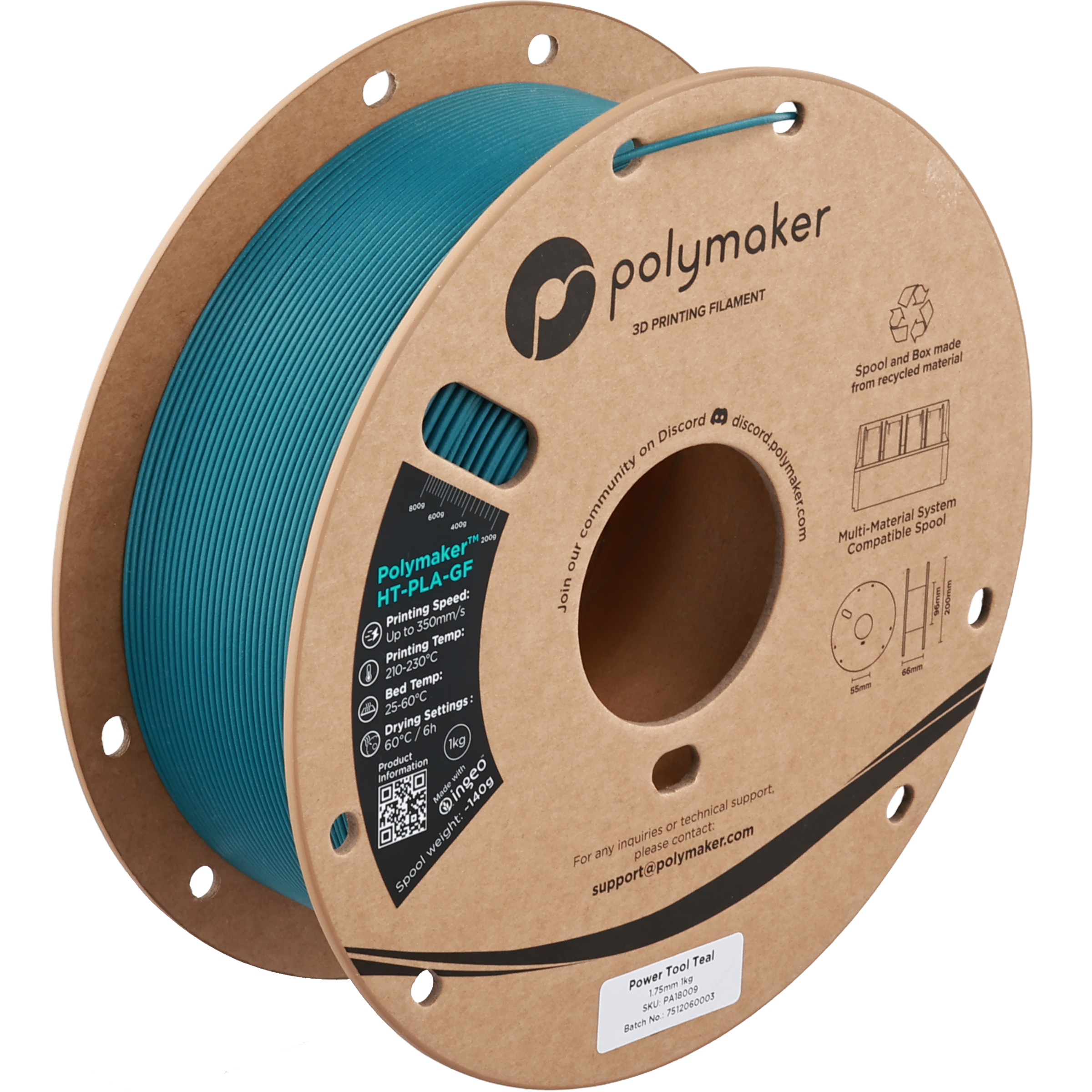 Polymaker™ HT-PLA-GF - Power Tool Teal