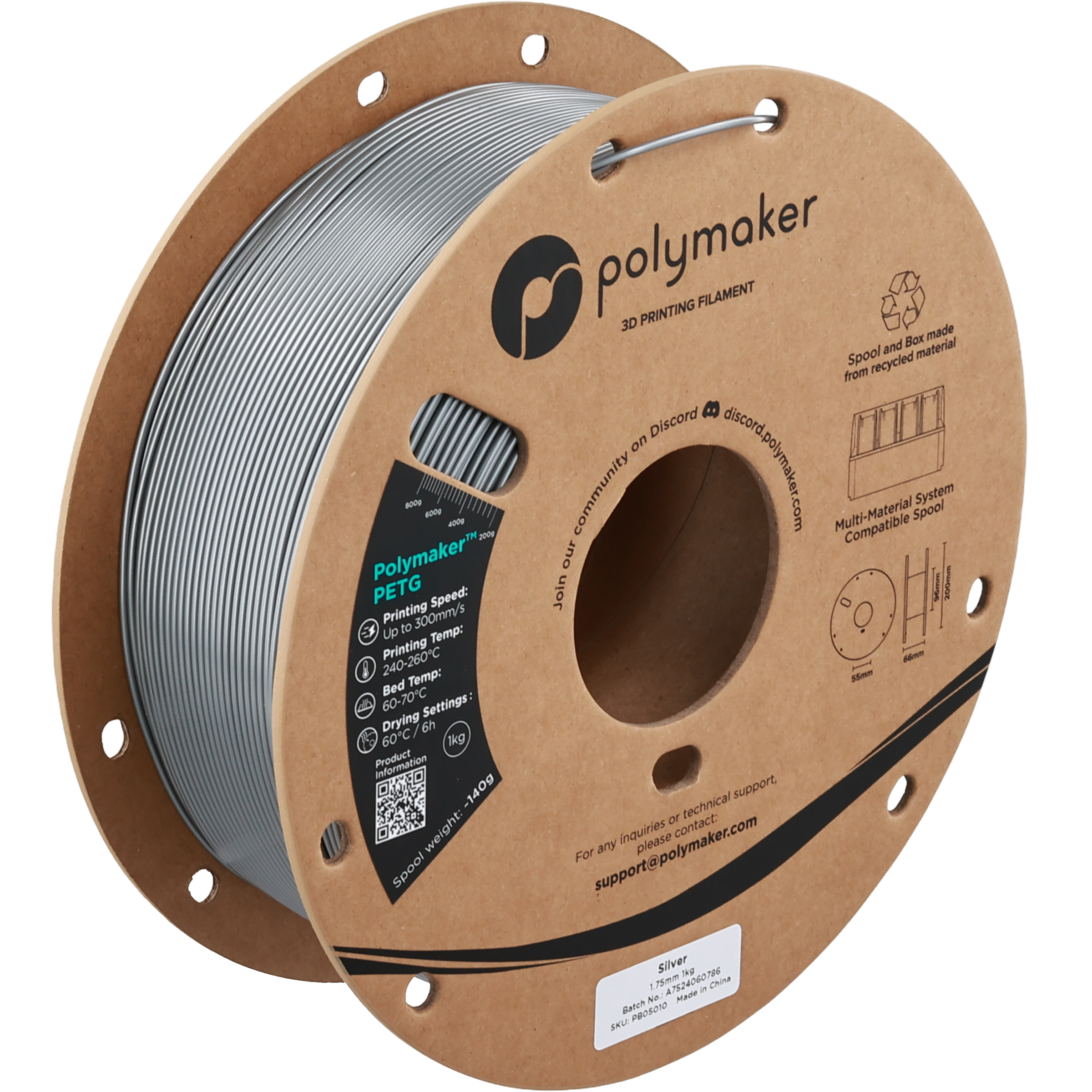 Polymaker™ PETG - Silver