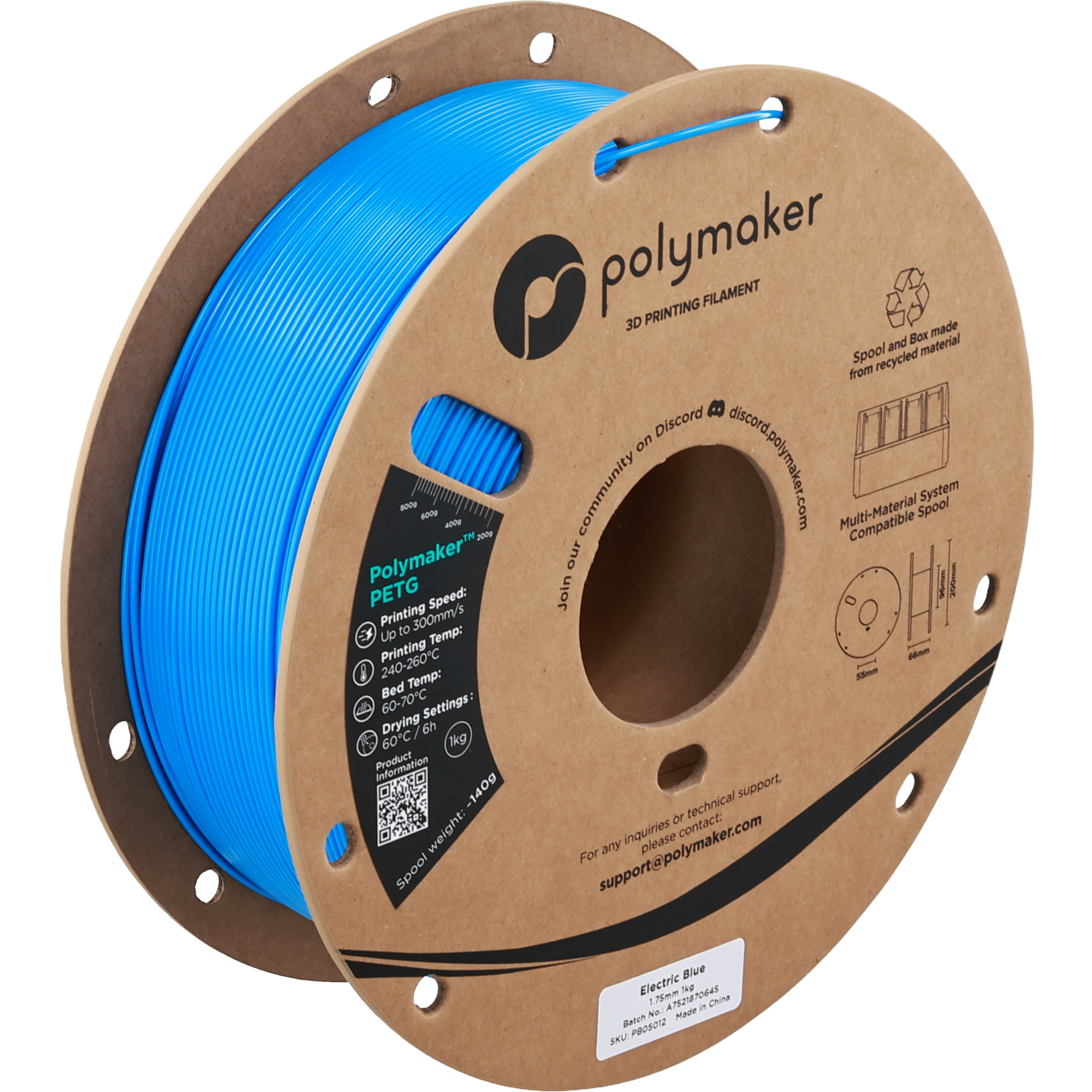 Polymaker™ PETG - Electric Blue