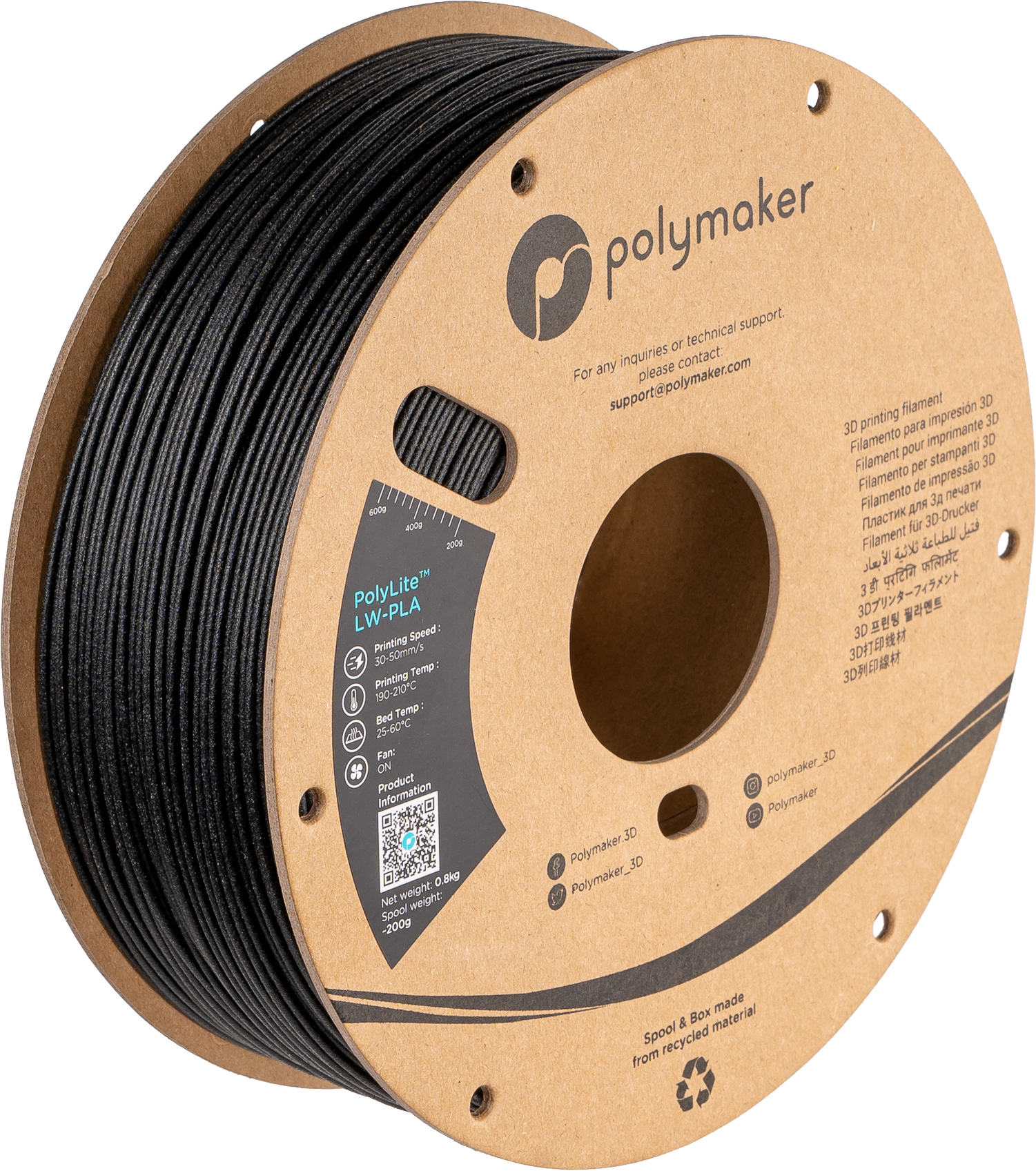 PolyLite™ LW-PLA - Black