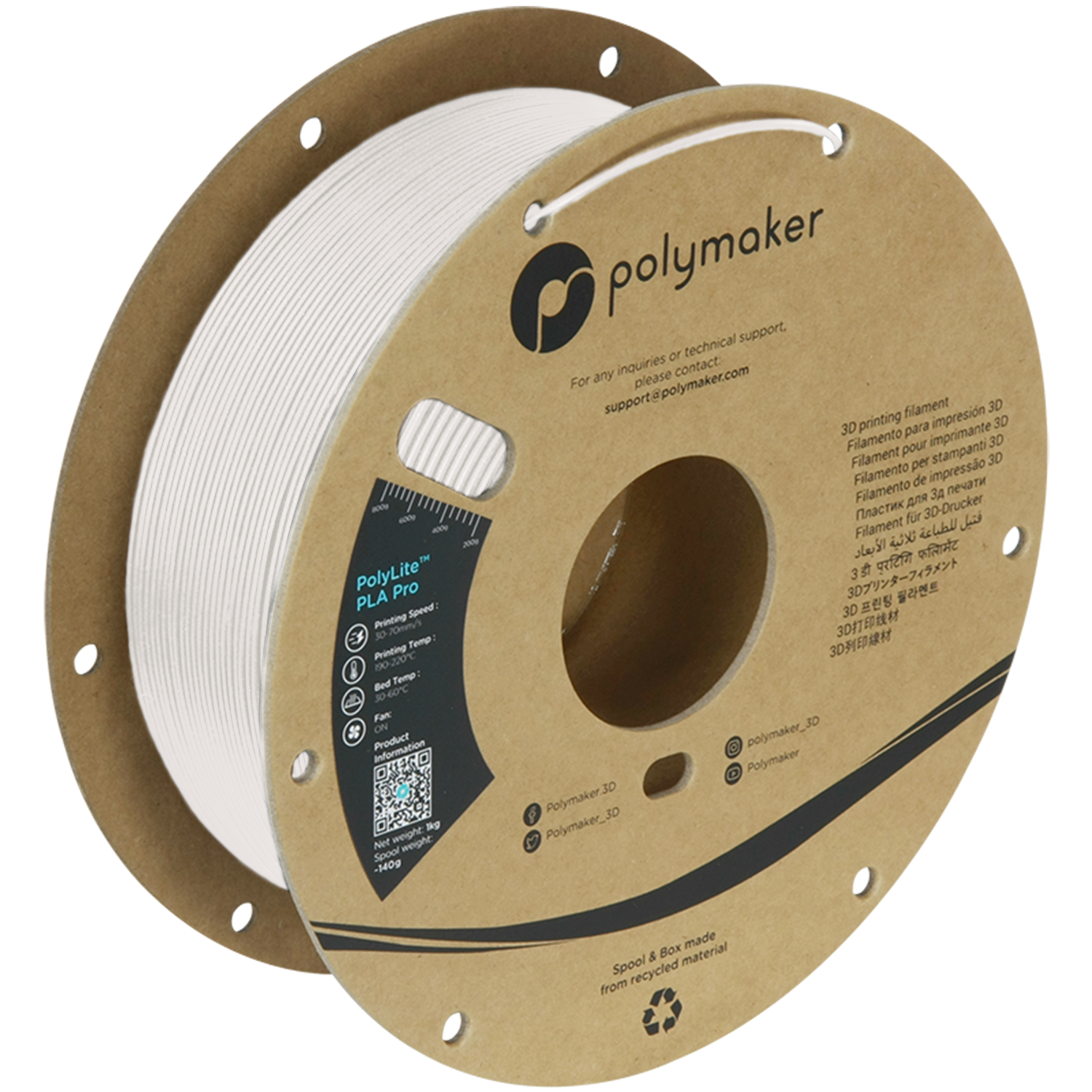 PolyLite™ PLA Pro - White