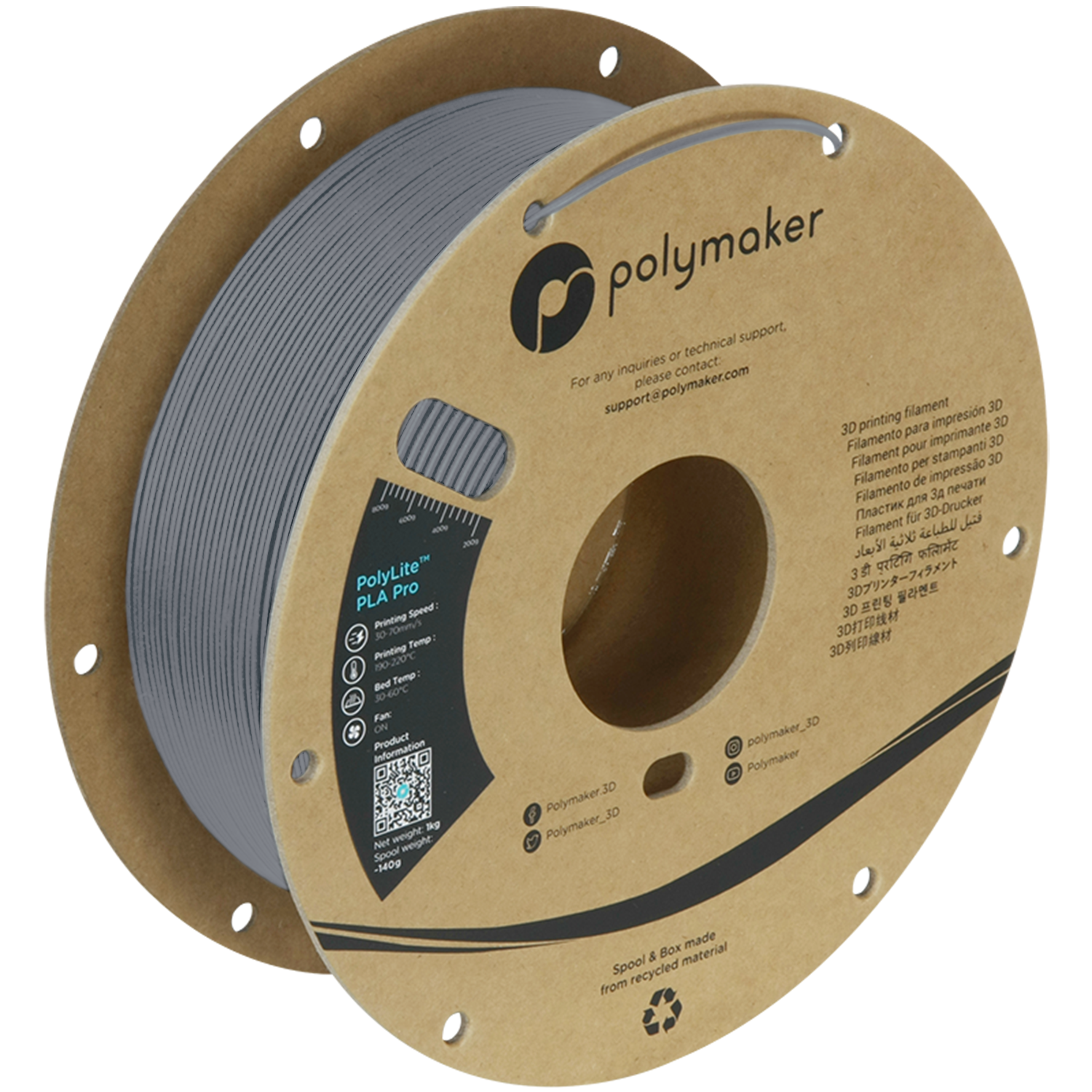PolyLite™ PLA Pro - Grey