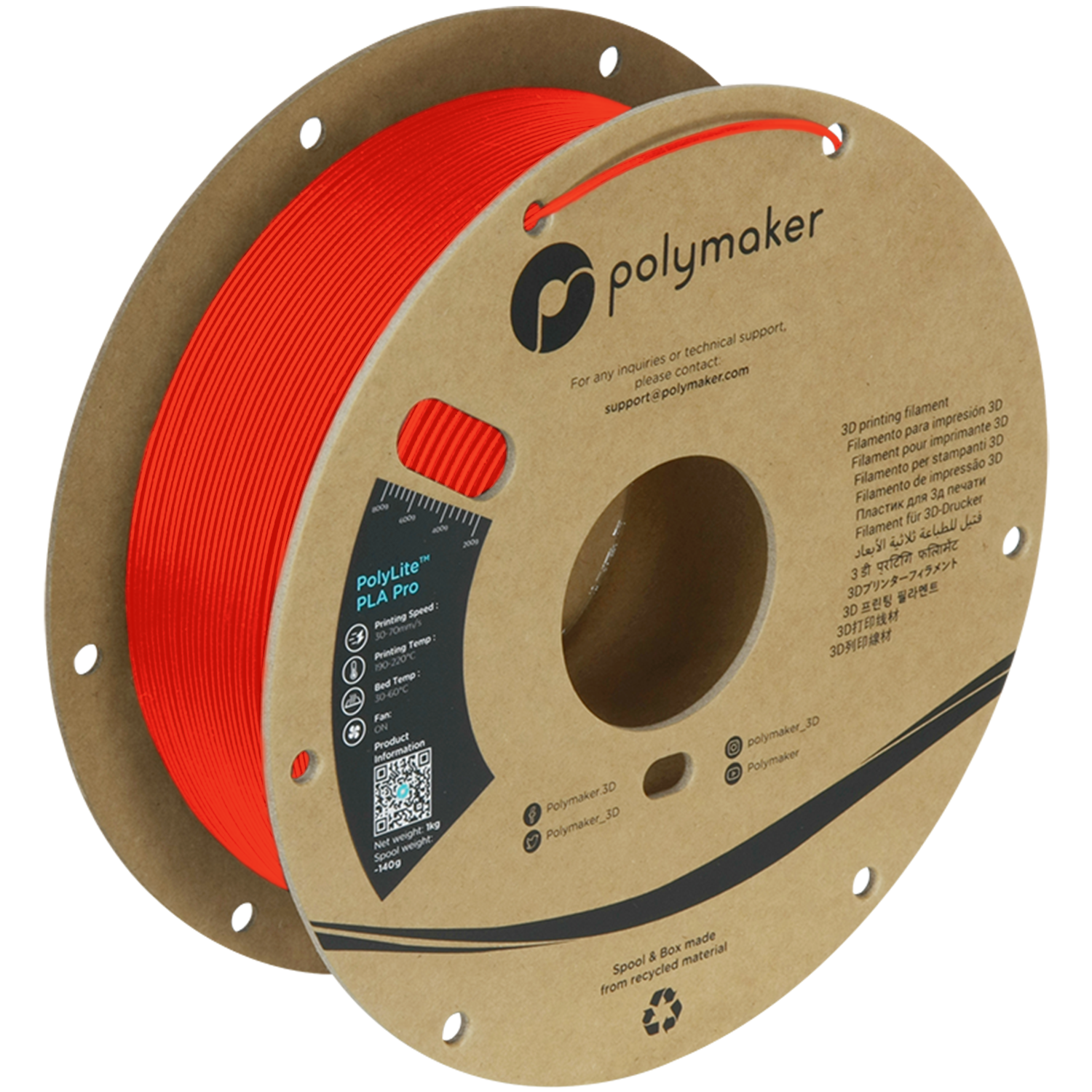 PolyLite™ PLA Pro - Red