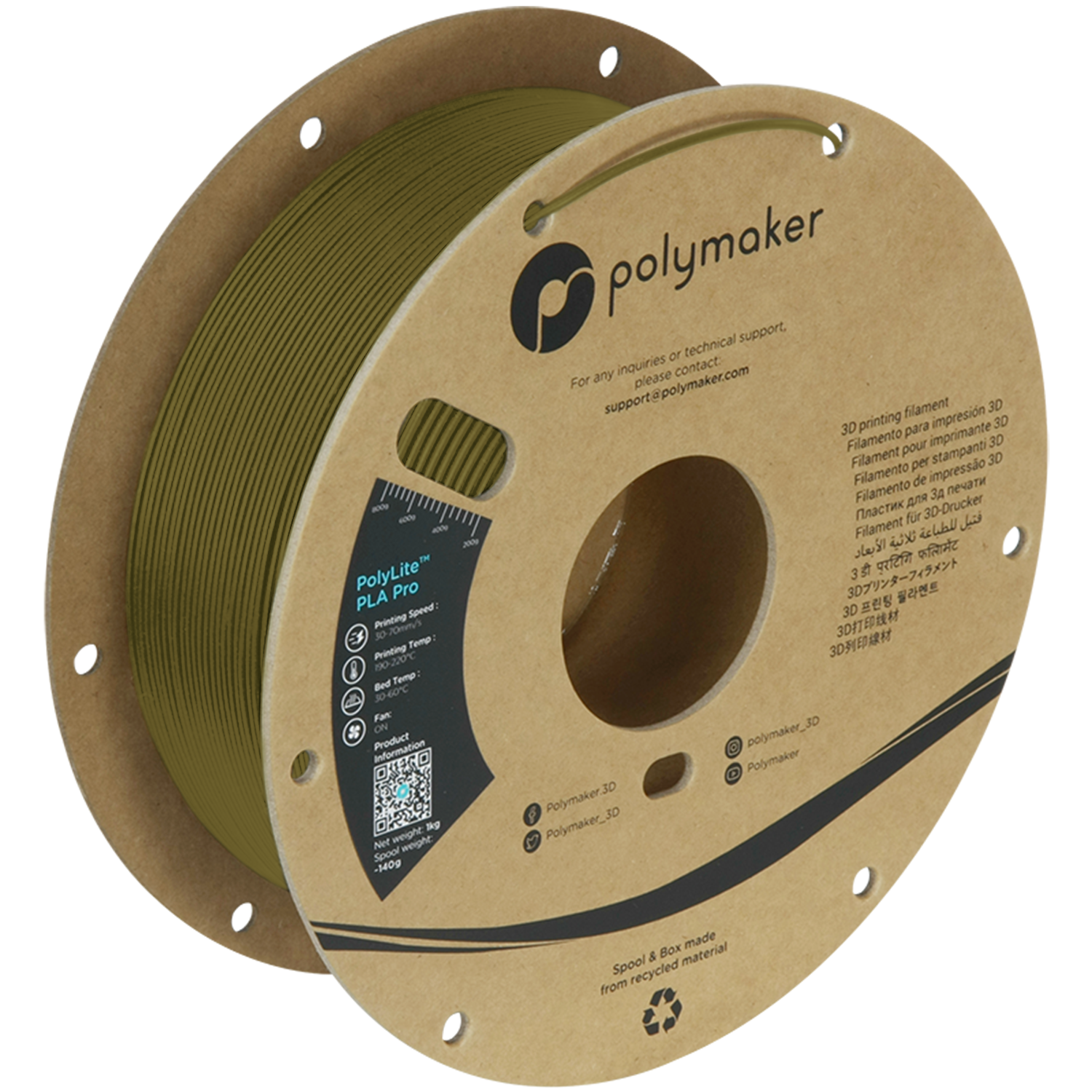 PolyLite™ PLA Pro - Army Green