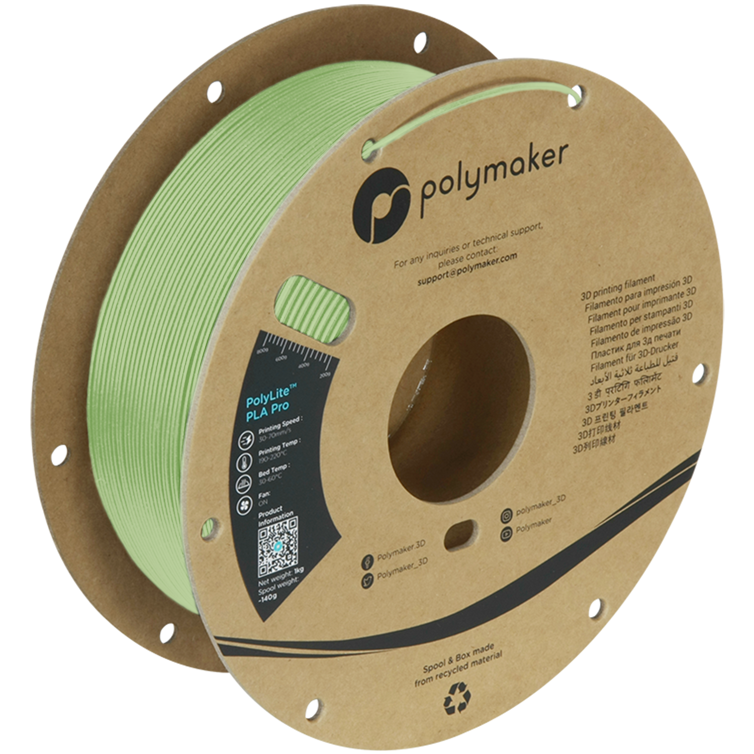 PolyLite™ PLA Pro - Light Green