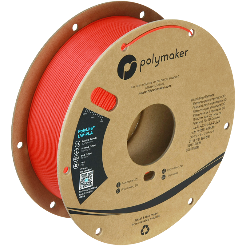 PolyLite™ LW-PLA - Bright Red