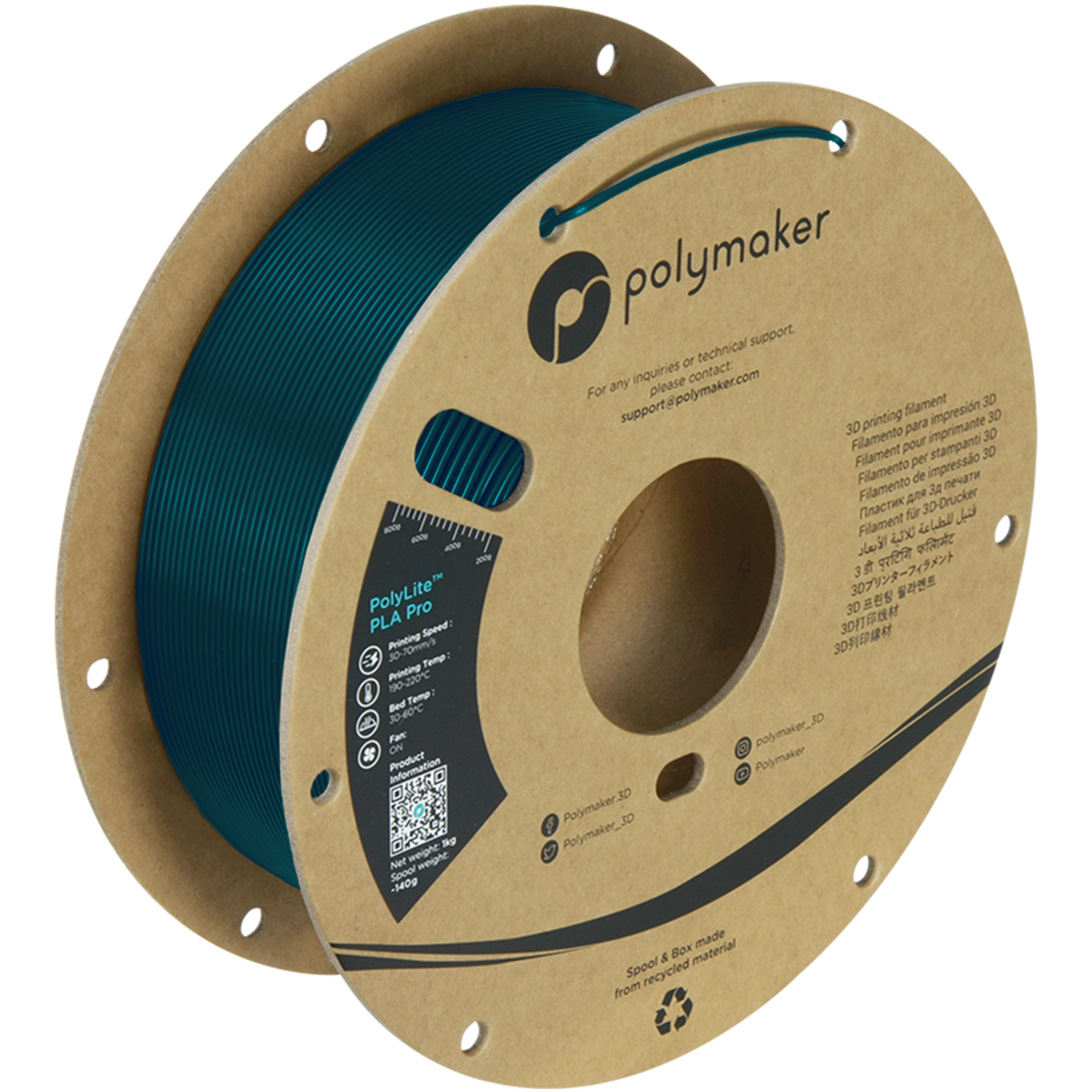 PolyLite™ PLA Pro - Blue-Green